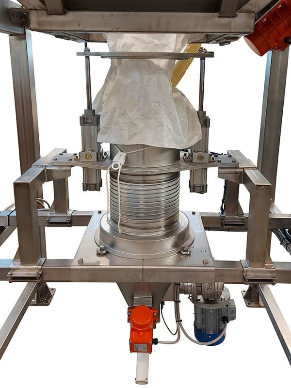 Big Bag Entleerstation mit angehobenem Dichtungsring