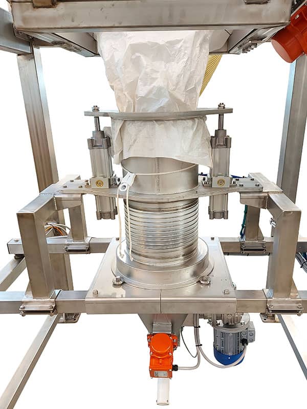 Big Bag Entleerer in aktivierter Dichtungsposition