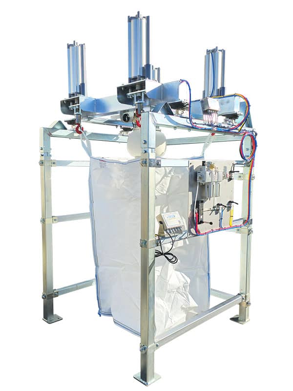 Förderung und Absackung von scheuernden Pulvern und bei hoher Temperatur in Big Bag