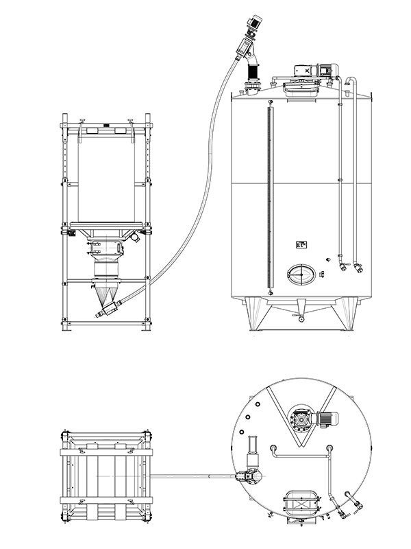 Svuotamento Big Bag con coclea flessibile