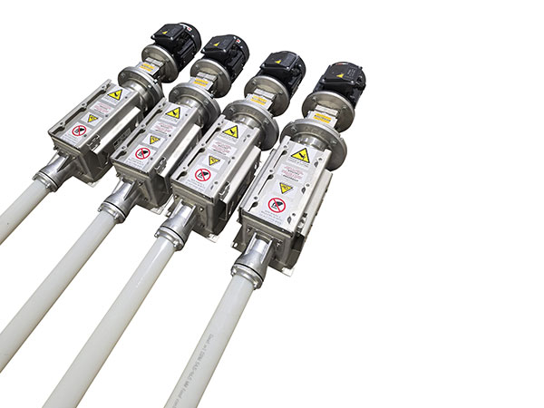 Auslassköpfe der flexiblen Schnecken