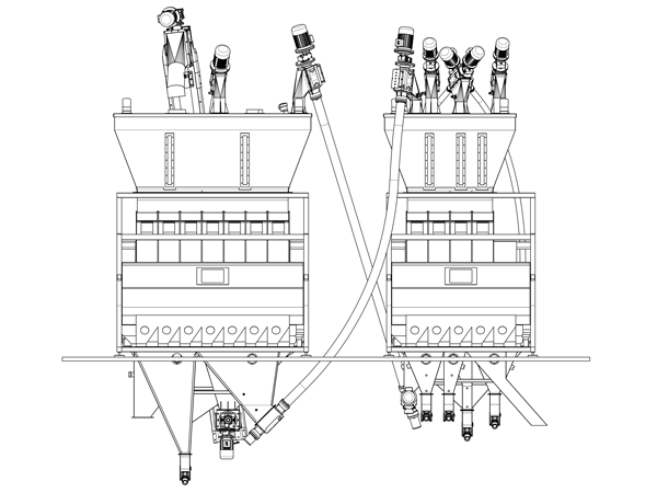 Optische Sortiermaschinen: Transport mit flexiblen Schnecken zu den verschiedenen Sortierstufen