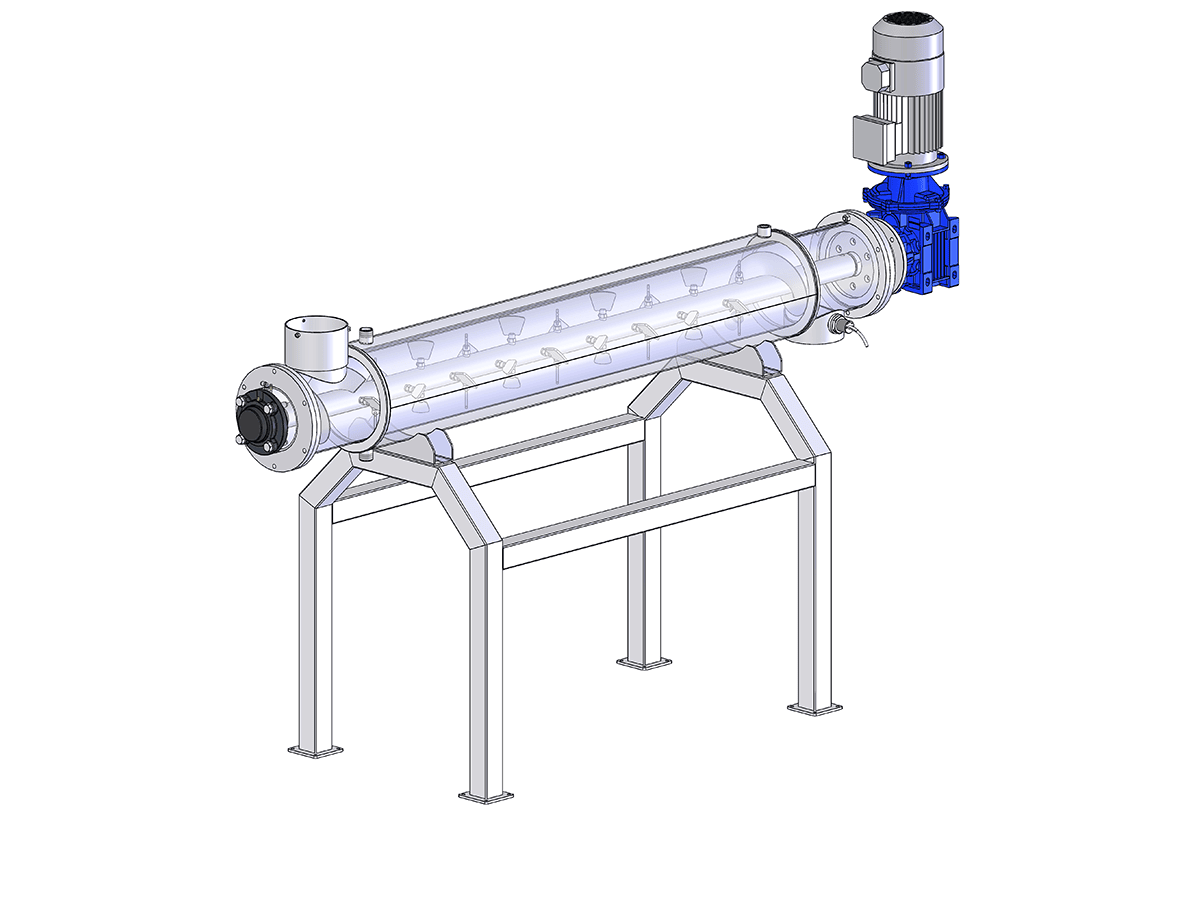 3D-Zeichnung eines Paddelmischers